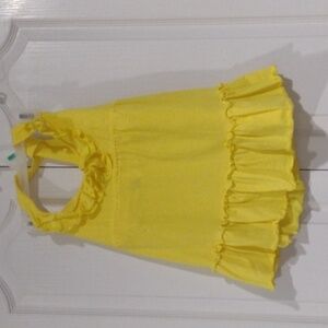 Bright yellow cotton halter top size small